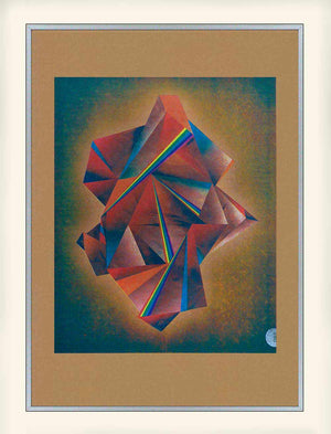 colourful geometric theme abstract art print