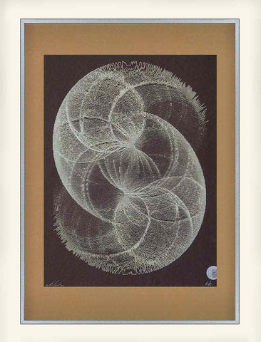 abstract art print - brown - gold