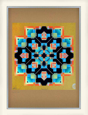 colourful - geometric style abstract art print