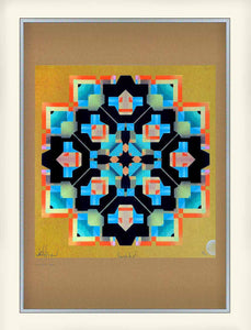 colourful - geometric style abstract art print