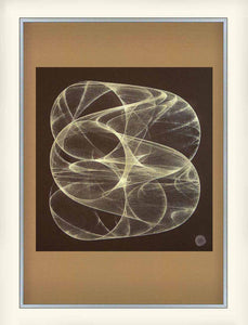 brown and gold geometric abstract art print