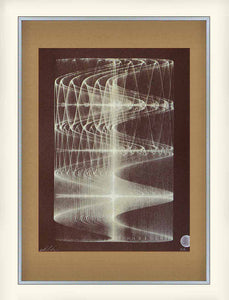 brown - gold - waveform - abstract art print